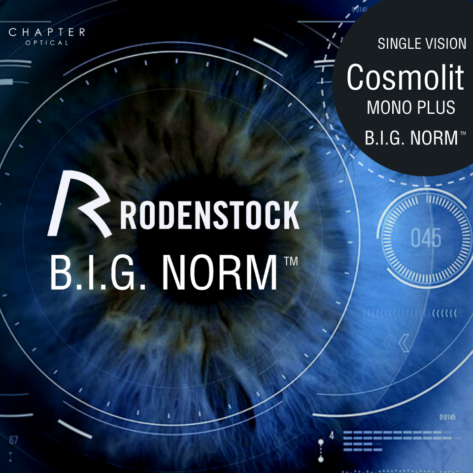 RODENSTOCK COSMOLIT B.I.G. NORM MONO PLUS เลนส์แว่นตาโรเด้นสต๊อก มุมมองนุามนวลสบายตา ด้วย AI Technology