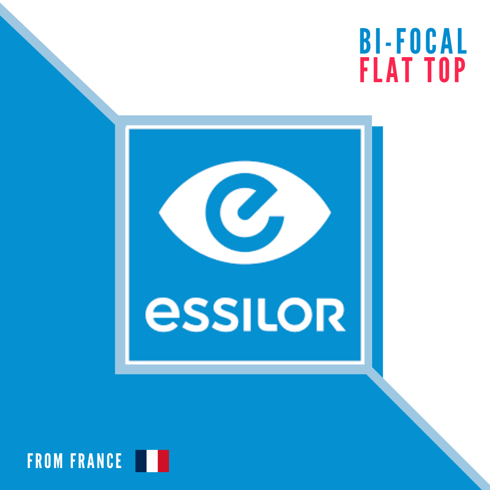 ESSILOR BIFOCAL FLAT TOP เลนส์สองชั้นเอสซีลอร์ แบบถ้วยตัดตรง สำหรับใช้งานระยะไกล-ใกล้