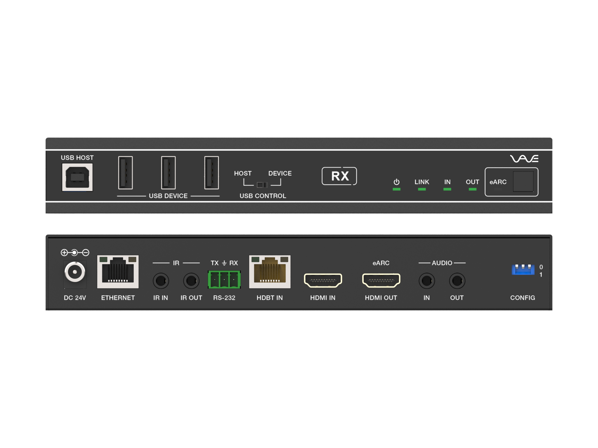 EX-HDBT-100-U - VAVE HDMI 8K 40 Gbps HDBaseT Extender 100 meters with USB/eARC/Ethernet