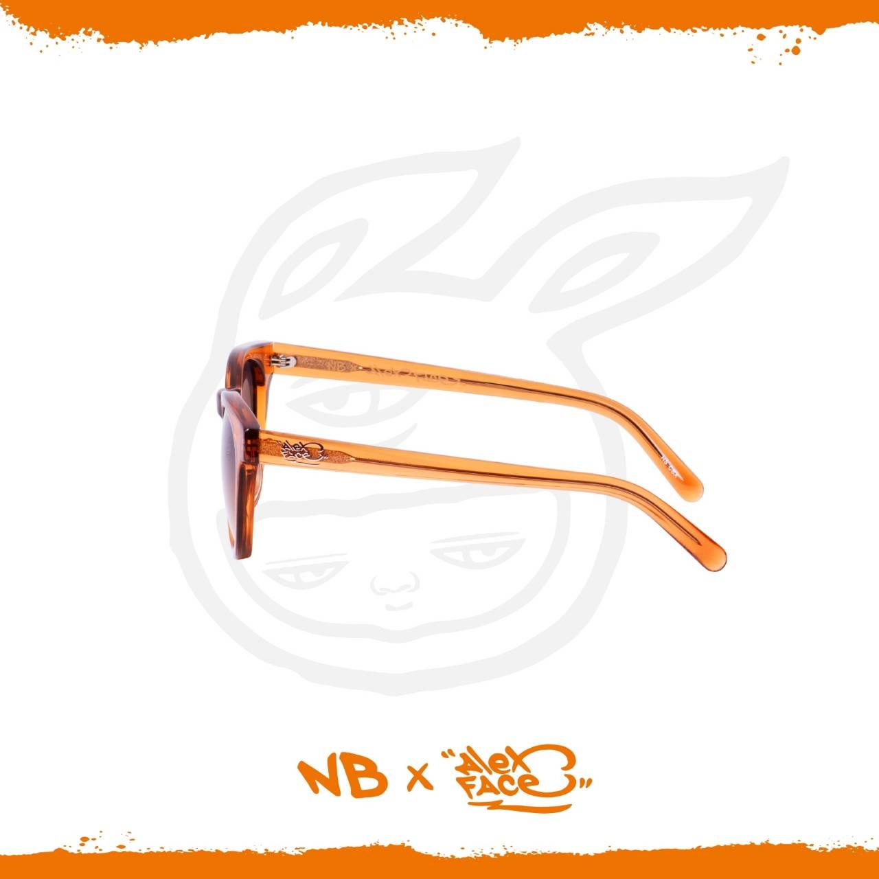 New Balance Eyewear x Alex Face กรอบกันแดดสีน้ำตาล เลนส์น้ำตาลใล่สี