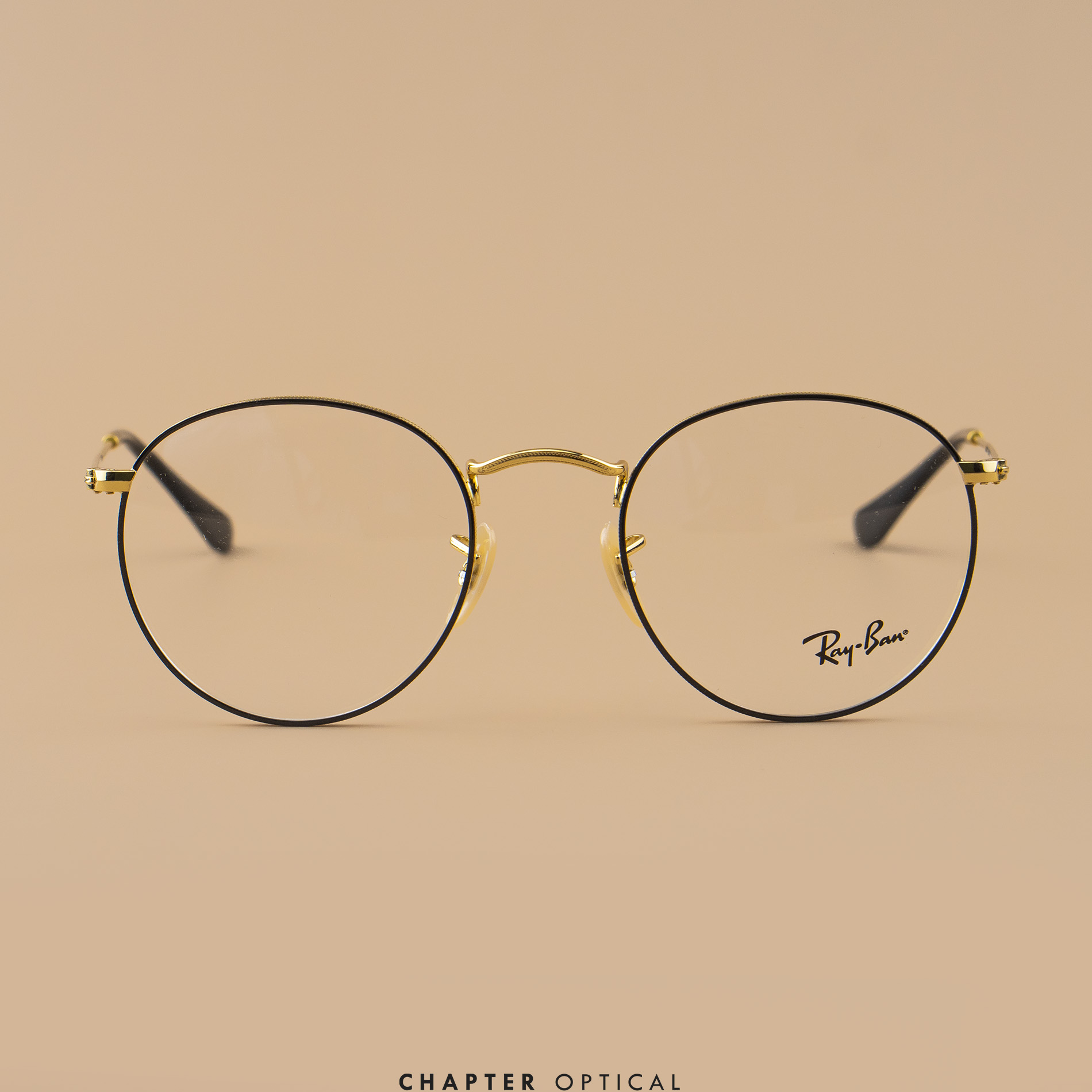 Rayban - Round Metal (Black-Gold)