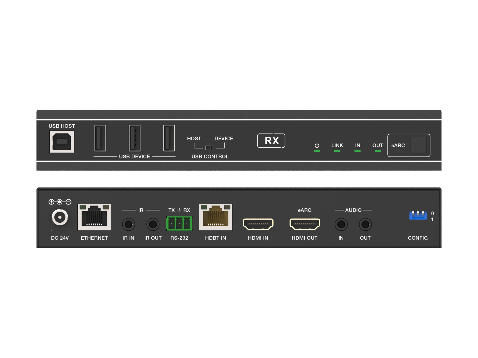 EX-HDBT-100-U - VAVE HDMI 8K 40 Gbps HDBaseT Extender 100 meters with USB/eARC/Ethernet