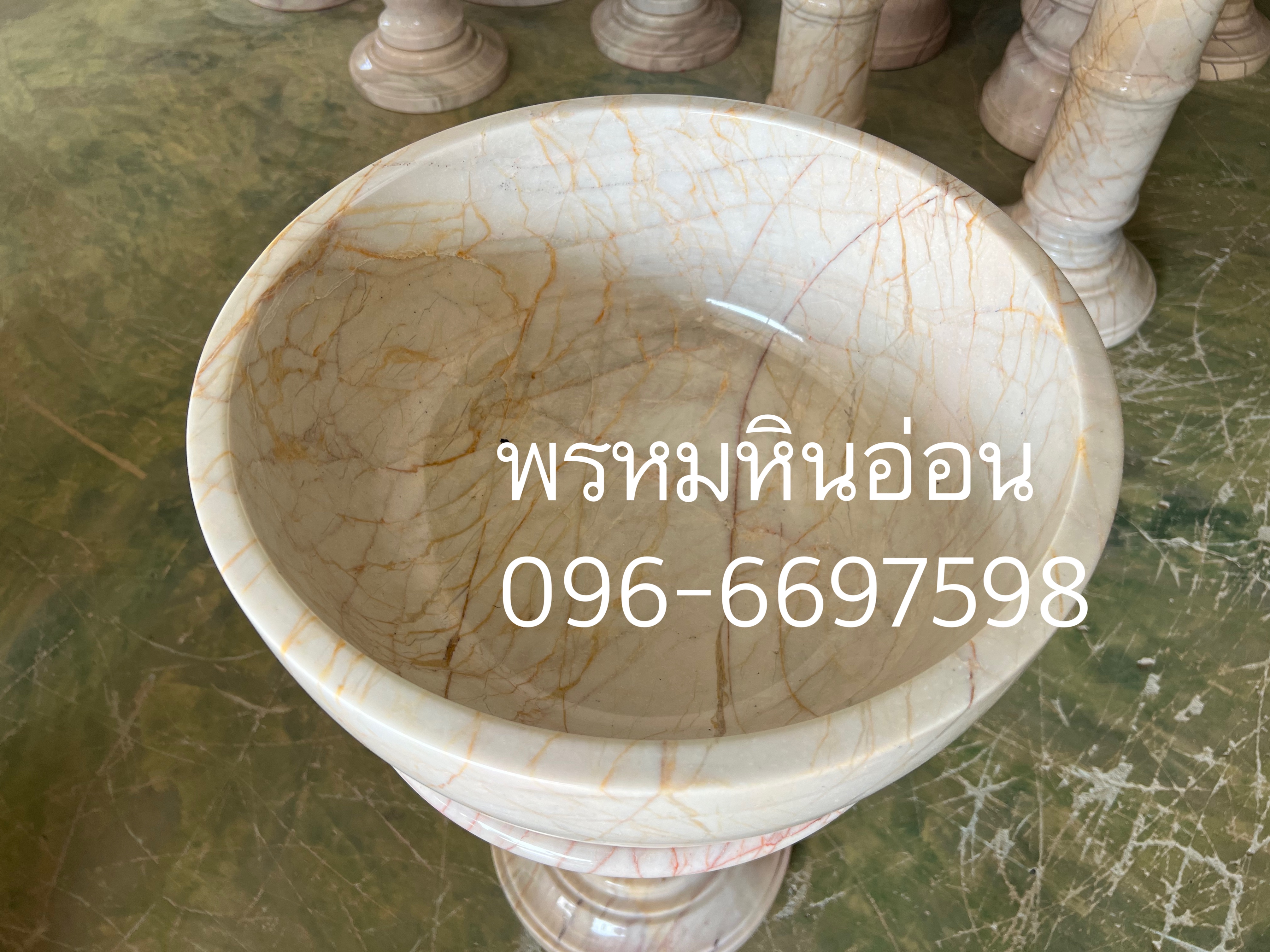 อ่างหินอ่อน40ซมพร้อมขาตั้ง