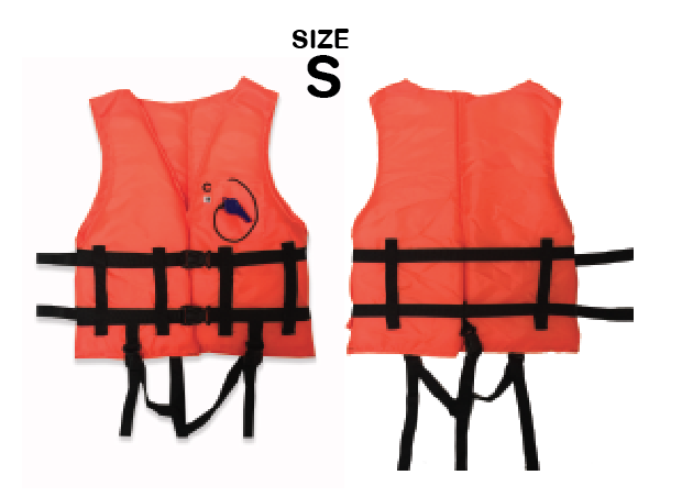 เสื้อชูชีพผ้าไนล่อนอ็อกฟอร์ด210D. SIZE-S สําหรับเด็กเล็ก รองรับนํ้าหนักได้ไม่เกิน 30kg