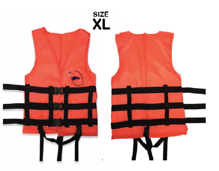 เสื้อชูชีพผ้าไนล่อนอ็อกฟอร์ด210D. SIZE-XL สําหรับชาวต่างชาติ หรือคนมีนํ้าหนักเยอะ รองรับนํ้าหนักได้ 110kg