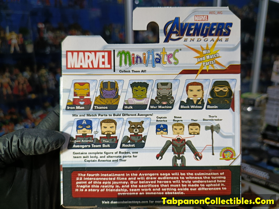 Minimates Marvel The Avengers Movie Endgame AV Team Suit Cap/Thor and AV Team Suit Rocket 2-pack Walgreen Exclusive