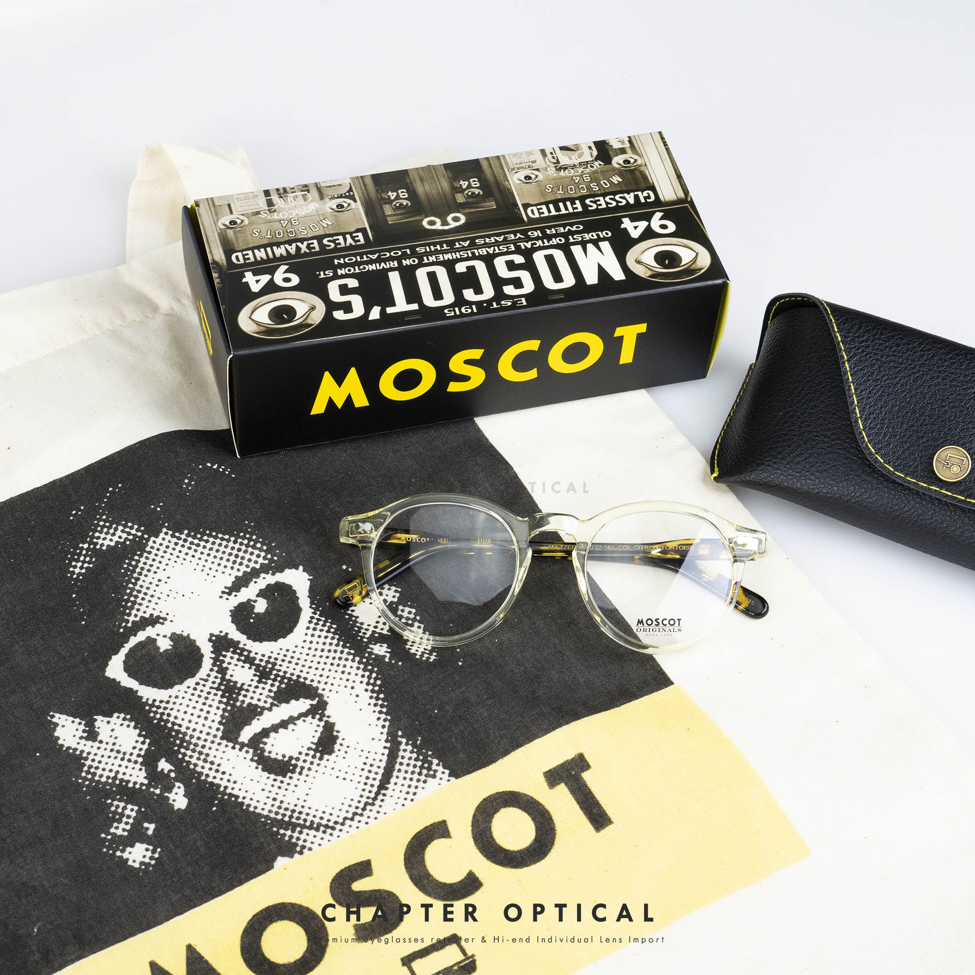 MOSCOT / originals NYC - MILTZEN col. CITRON TORTOISE Size 49