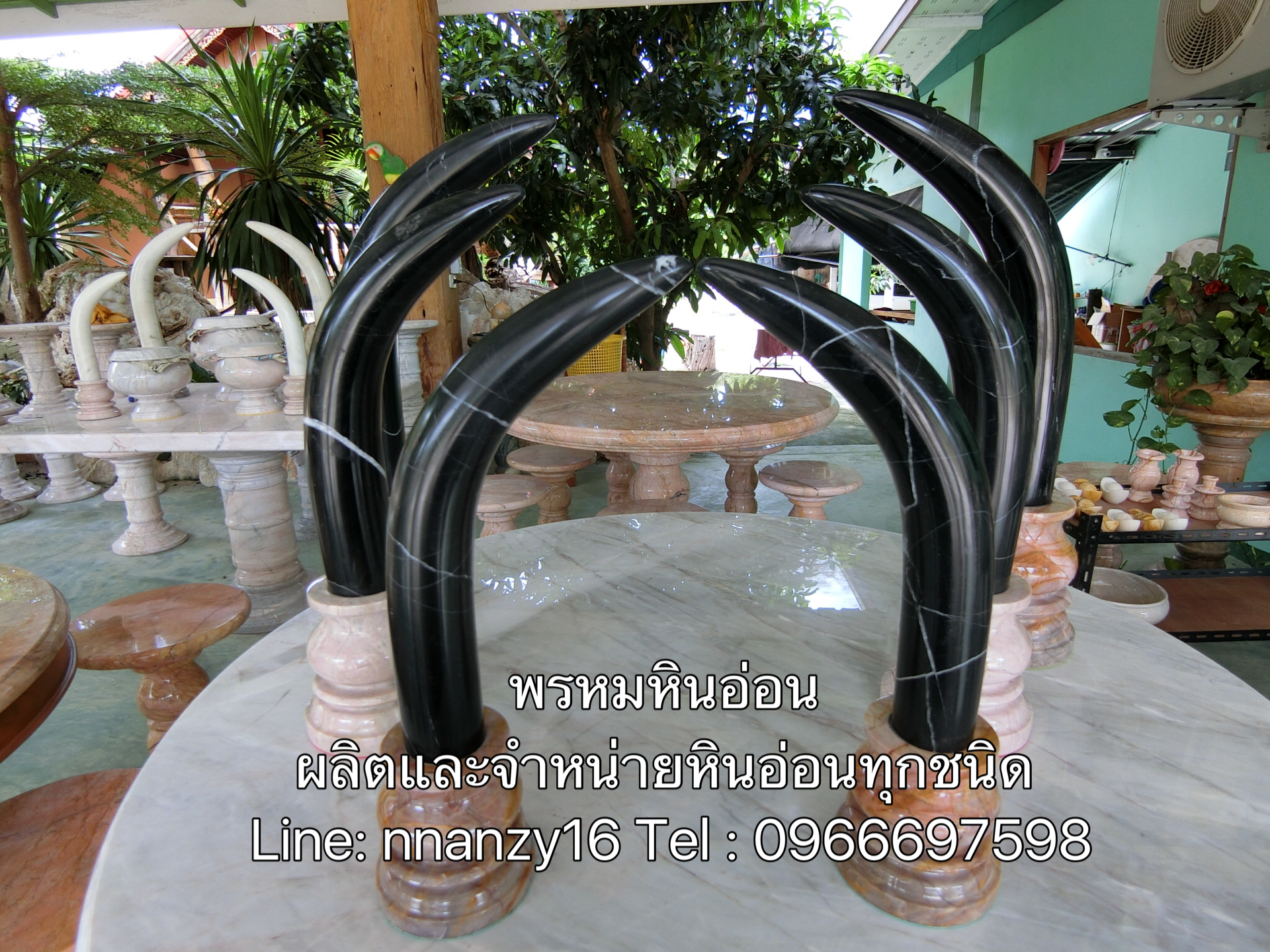 งาช้างหินอ่อนสีดำ