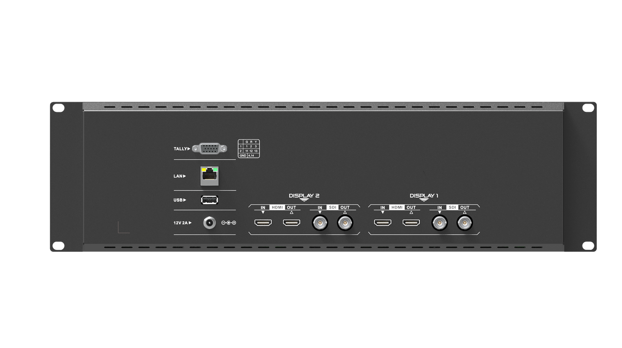 Lilliput RM-7029S Dual 7 inch 3RU rackmount SDI monitor