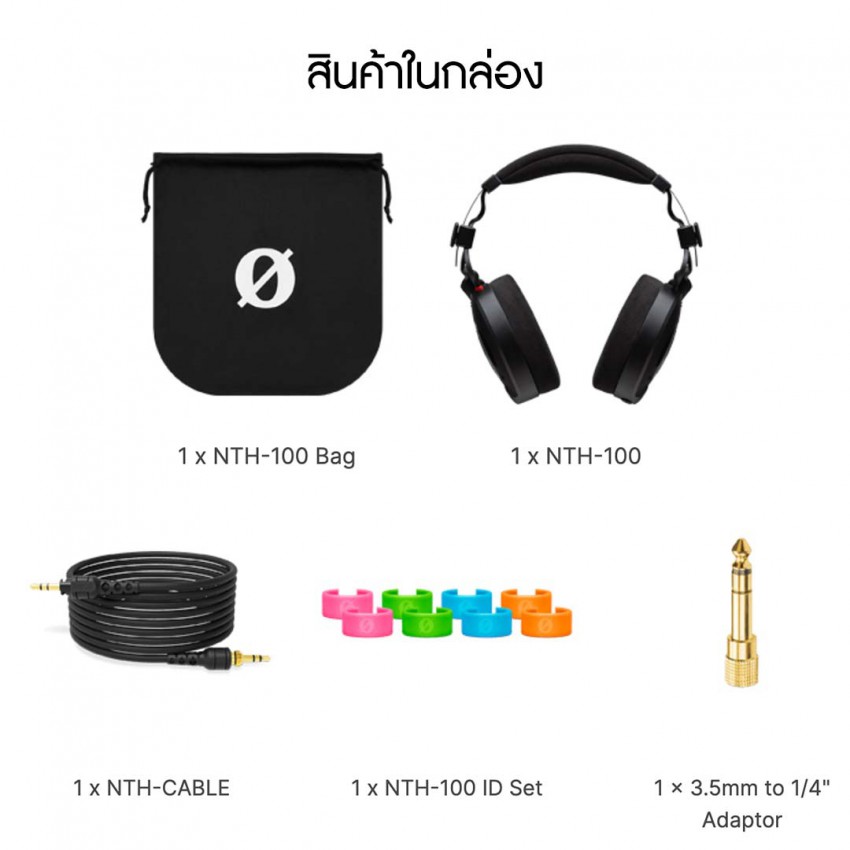 Rode NTH-100 Professional Closed-Back Over-Ear Headphones (Black) ประกันศูนย์ไทย