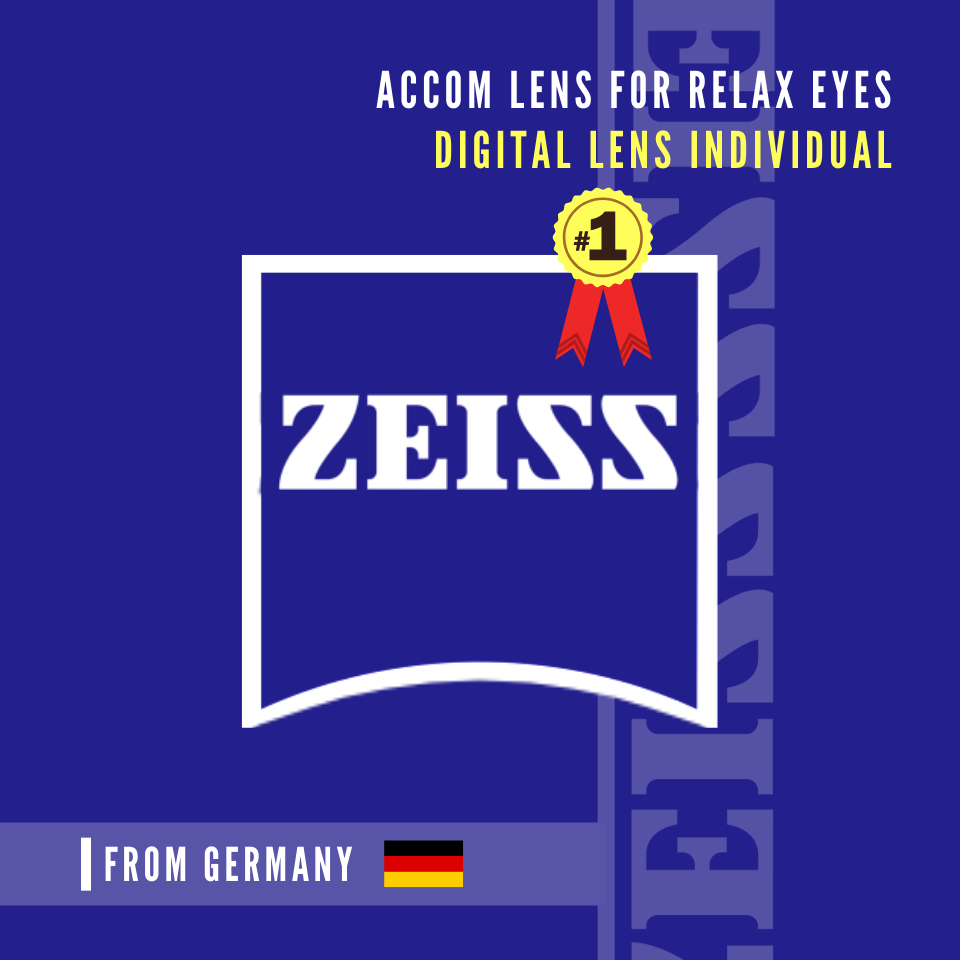 ZEISS DIGITAL LENS INDIVIDUAL เลนส์ไซส์ลดอาการตาล้า เฉพาะบุคคล สำหรับผู้ที่ใช้อุปกรณ์ดิจิทัลเป็นเวลานาน