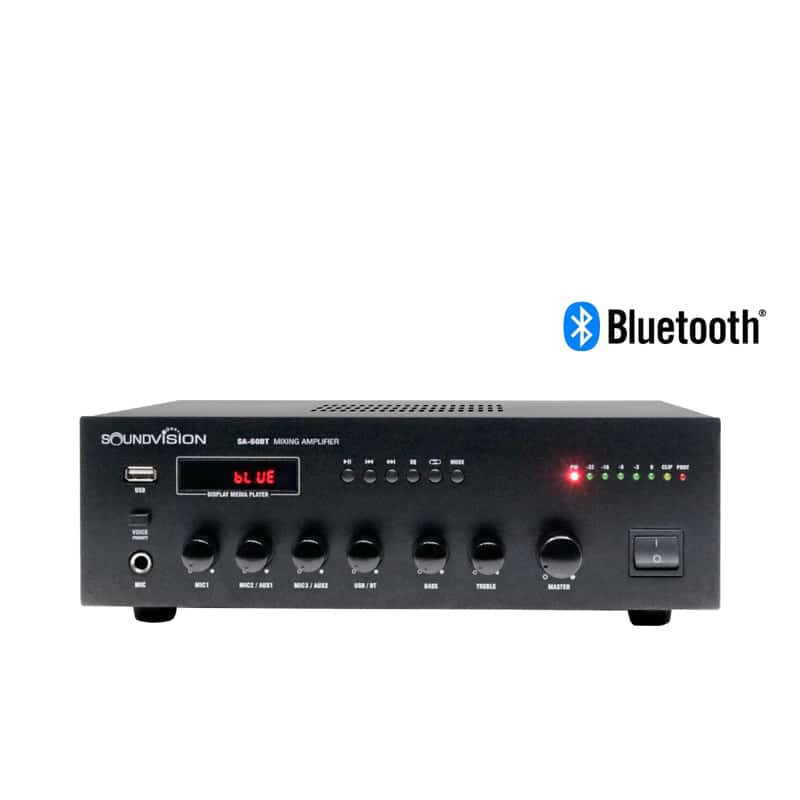 SOUNDVISION SA-60BT มิกเซอร์แอมป์ 60 วัตต์ มีฟังก์ชั่น USB ,BLUETOOTH