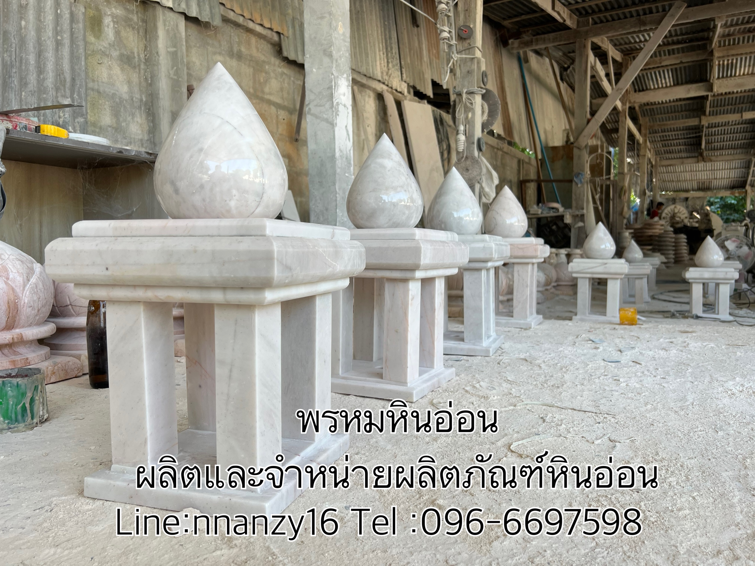 บัวหัวเสาหินอ่อน(ทรงเหลี่ยม)