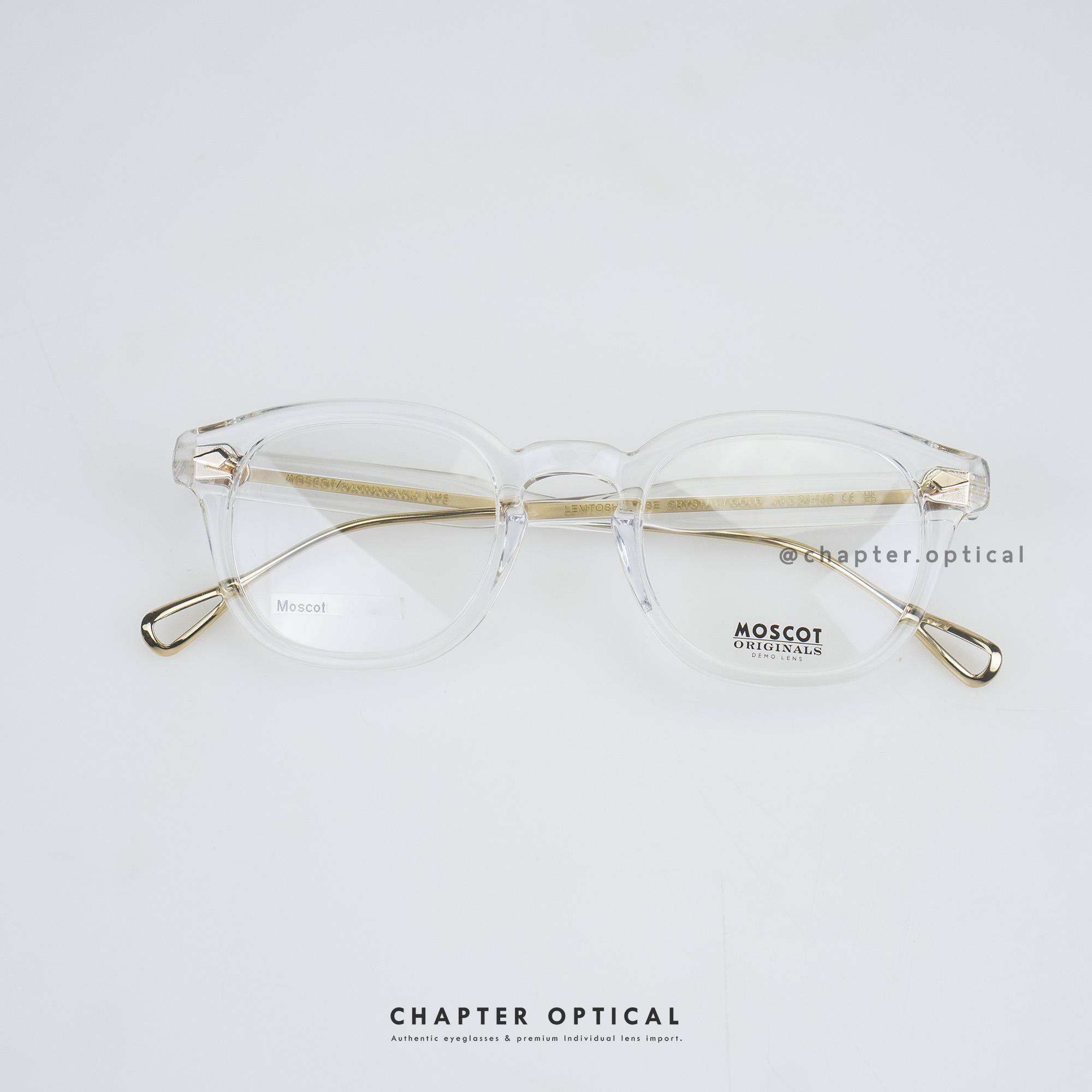 กรอบแว่น MOSCOT รุ่น LEMTOSH TT SE สี CRYSTAL/GOLD (size 49)