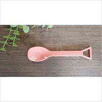 100 ชิ้น ช้อนไอศครีมพลาสติก BIO(ทรงพลั่ว) (สีโอรส)