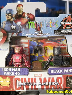 Minimates Marvel Wave 67 Civil War Ironman Mrk46 and Black Panther 2-pack