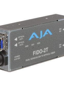 AJA FiDO Dual-Channel 3G-SDI to LC Fiber Mini Converter