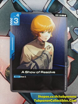 Gundam Card Game Eng GD01-100 U A Show of Resolve