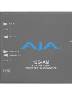 AJA 12G-SDI 8-Channel AES Audio Embedder/Disembedder with Fiber Options