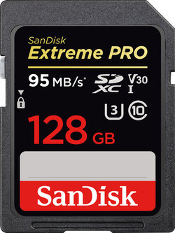 SanDisk 128GB Extreme PRO UHS-I SDXC Memory Card (V30)