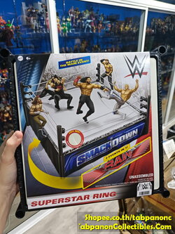 [2024.04] WWE Superstar Ring Playset for 7-Inch Scale Figure (เวทีมวยปล้ำเล็ก ขนานด 12x12นิ้ว)
