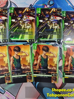 Gundam Card Game JP ST02-001 LR Wing Gundam + ST02-010 Heero Yuy Set x4