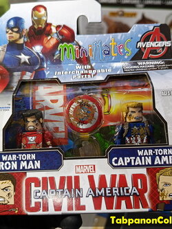 Minimates Marvel Wave 67 Civil War War-Torn Iron Man and War-Torn Captain America 2-pack