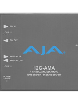AJA 12G-AMA 12G-SDI Balanced Audio Embedder/Disembedder with Fiber Options