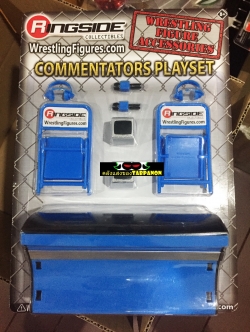 [2016.07] Wretling Accessories - Commentators Playset (Blue) (แพ็คดั้งเดิม)