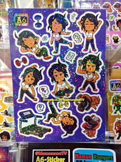 MamunzaaTV Sticker : A6 น้าเม่ และพอลล่า V2 ชุดออกกำลังกาย