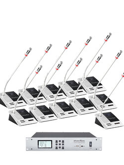 SOUNDVISION DCS-990-PRO SET ชุดไมค์ประชุมใช้สาย ดิจิตอล 11 ท่าน (ไมค์ประธาน 1 ท่าน ไมค์ผู้ร่วมประชุม 10 ท่าน)