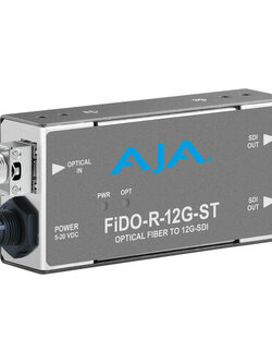 AJA FiDO-R-12G-ST Single-Channel ST Fiber to 12G-SDI Mini Converter