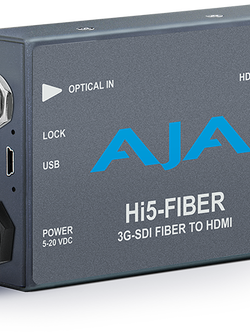 AJA Hi5-Fiber 3G-SDI over Fiber to HDMI Video and Audio Converter