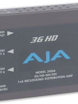 AJA 3GDA 1x6 3G/HD/SD Reclocking Distribution Amplifier