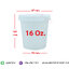 ถ้วยไอศครีมกระดาษ 16 Oz Pint (สีขาวล้วน) พร้อมฝาปิด