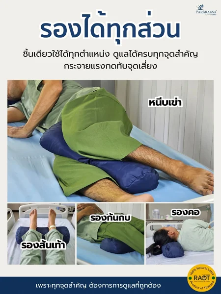 หมอนหนีบเข่ายางพาราแท้ 100% รองขา-แยกเข่า ลดแรงกดทับ นอนตะแคงไม่เจ็บ ไม่เสียดสี เหมาะผู้ป่วยติดเตียง ผู้สูงอายุ ขนาด 48x19x9 ซม. น้ำหนัก 1 กก. image 5 หมอนหนีบเข่ายางพาราแท้ 100% รองขา-แยกเข่า ลดแรงกดทับ นอนตะแคงไม่เจ็บ ไม่เสียดสี เหมาะผู้ป่วยติดเตียง ผู้สูงอายุ ขนาด 48x19x9 ซม. น้ำหนัก 1 กก. image 5