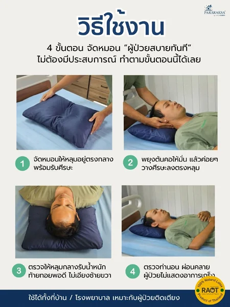 หมอนหลุมยางพาราแท้ 100% ลดแผลกดทับศีรษะ สำหรับผู้ป่วยติดเตียง ผู้สูงอายุ ระบายอากาศดี ไม่อับชื้น รองรับศีรษะ ลดแรงกด นอนนานไม่เจ็บ ขนาด: 45 x 33 x 8 ซม. น้ำหนัก: ประมาณ 1 กก. image 3 หมอนหลุมยางพาราแท้ 100% ลดแผลกดทับศีรษะ สำหรับผู้ป่วยติดเตียง ผู้สูงอายุ ระบายอากาศดี ไม่อับชื้น รองรับศีรษะ ลดแรงกด นอนนานไม่เจ็บ ขนาด: 45 x 33 x 8 ซม. น้ำหนัก: ประมาณ 1 กก. image 3
