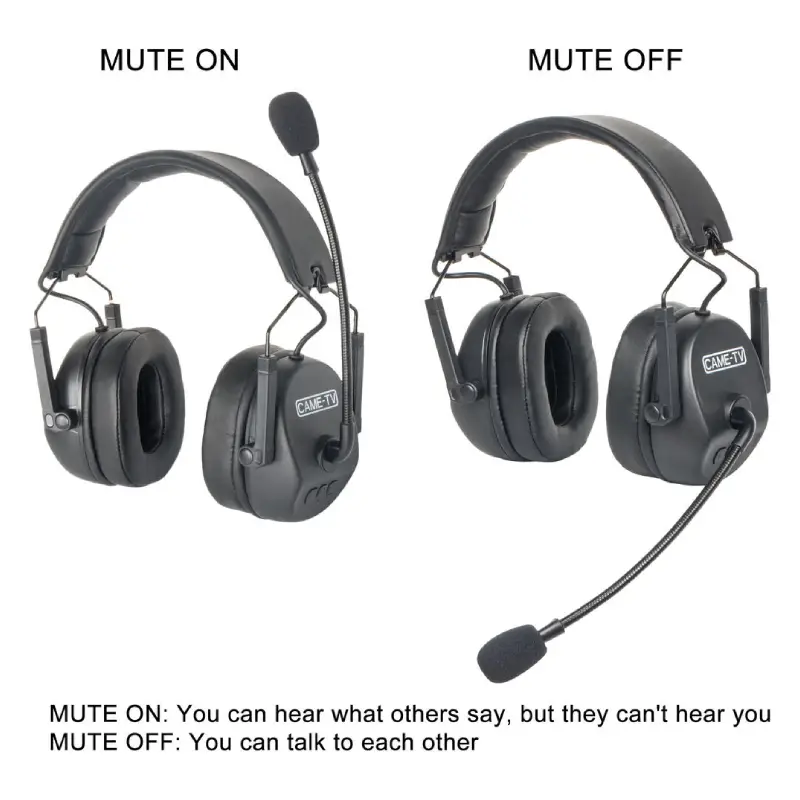 Intercom Duplex Digital Wireless Headset Distance up to 1500ft (450 Meters)